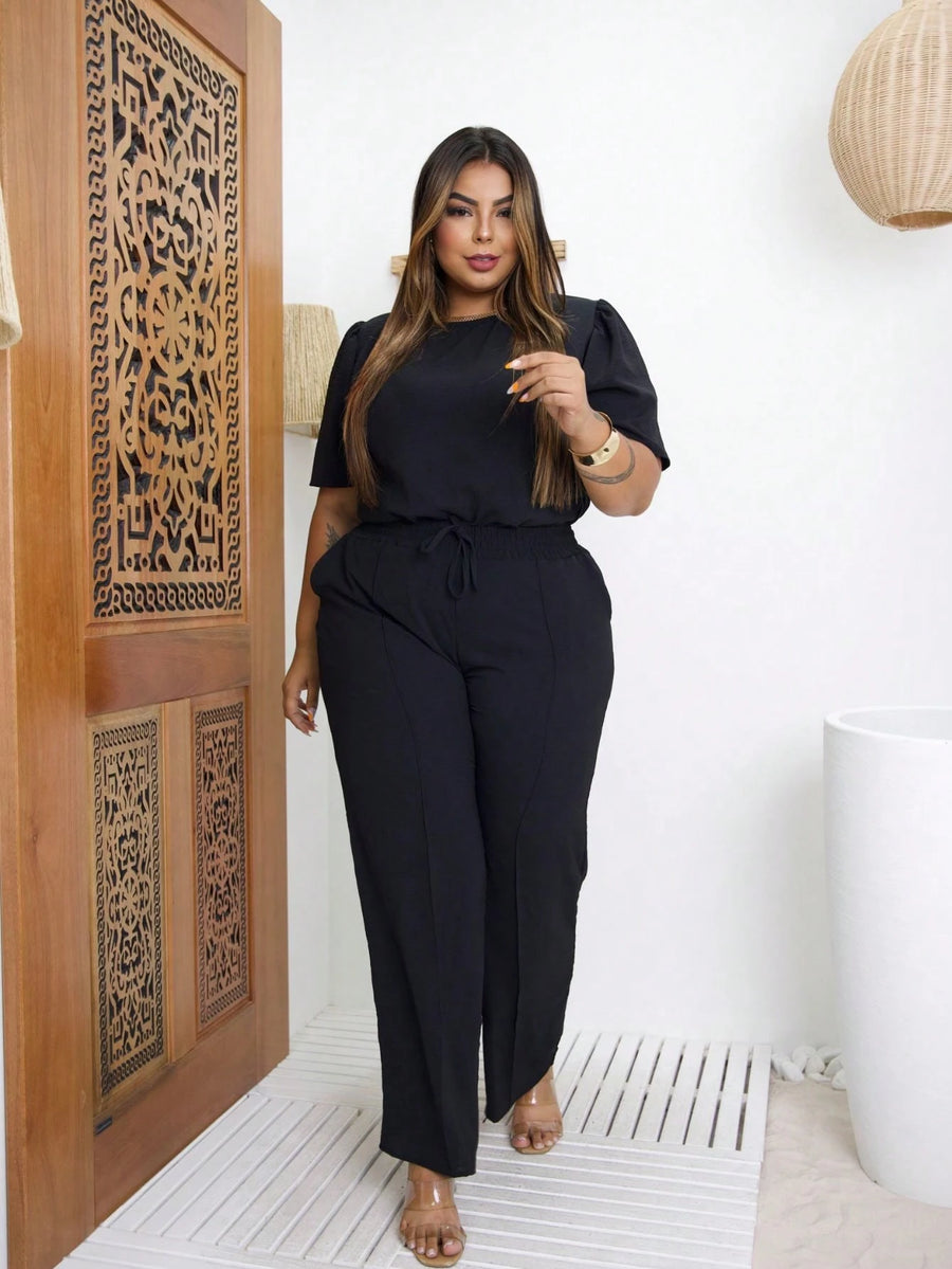 Vendedor IndicadoConjunto Feminino Plus Size Pantalona E Blusinha Premium Elegante