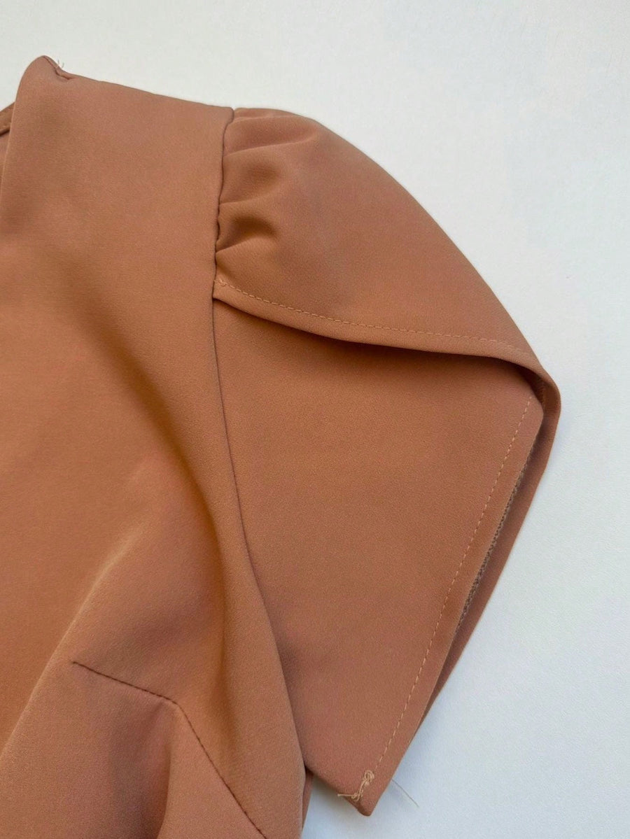 Conjunto Alfaiataria Feminino Blusa Manga curta com Calça Reta Largas