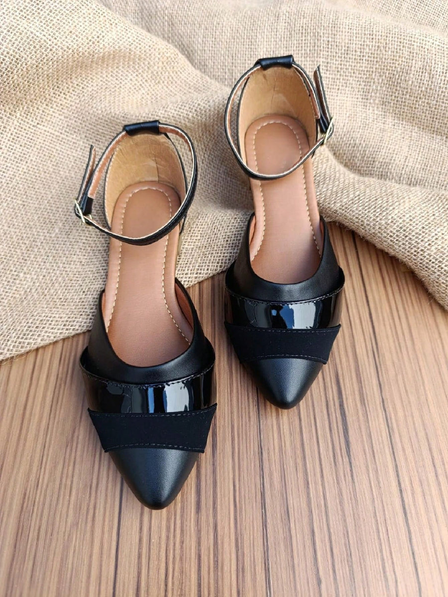 Salome BicoFino Elegante Preta Sapatilha Feminina 33ao42 moda gringa promoção