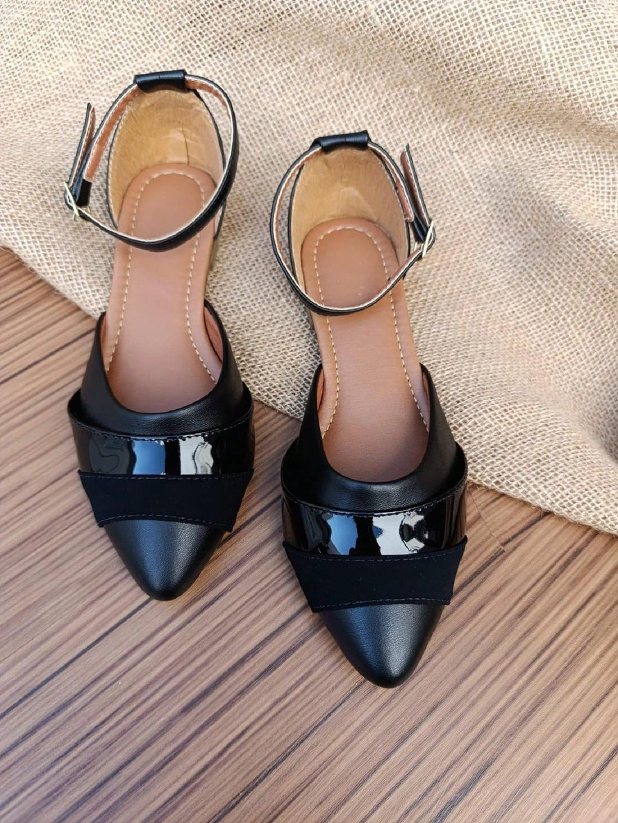Salome BicoFino Elegante Preta Sapatilha Feminina 33ao42 moda gringa promoção