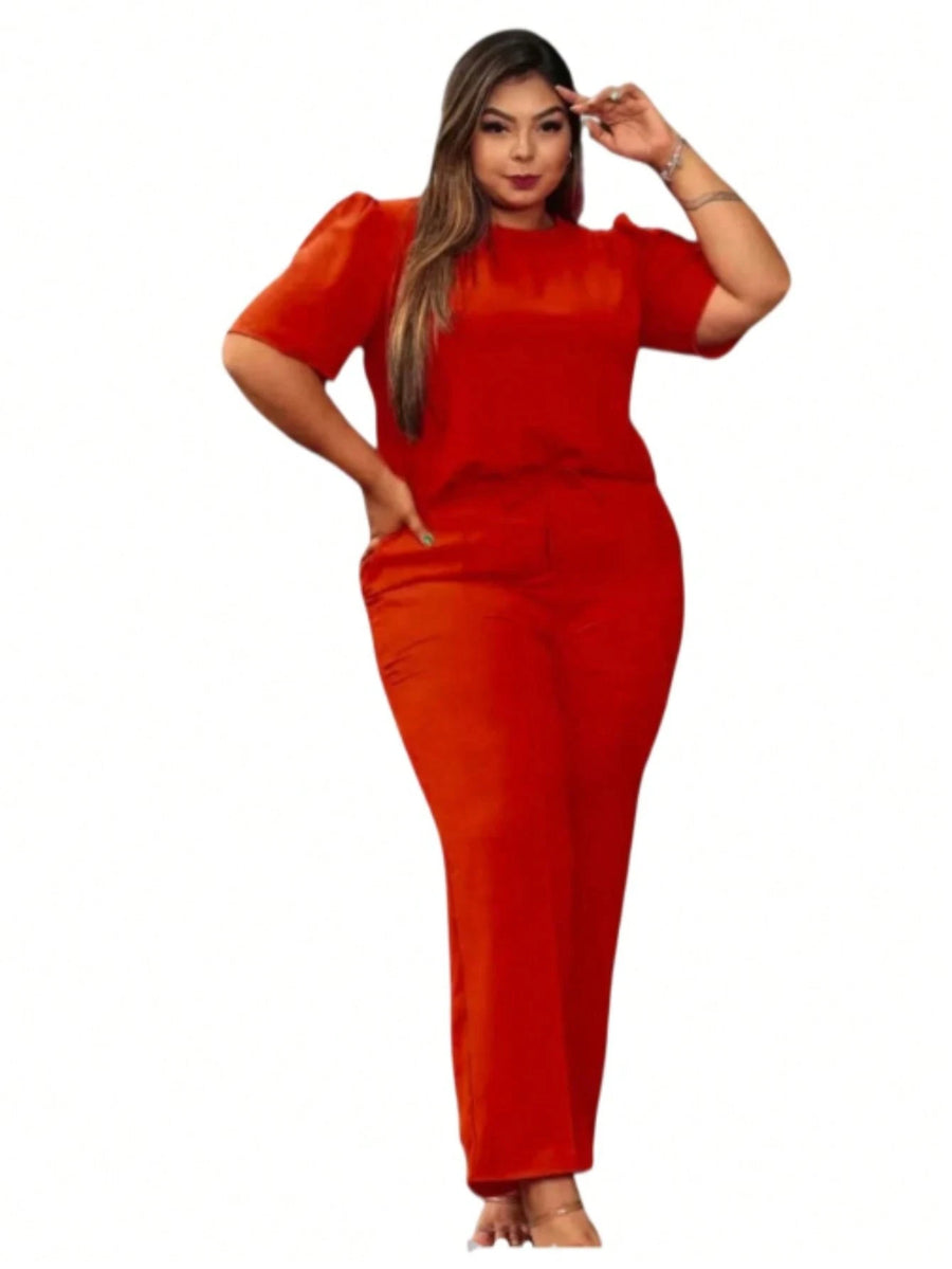 Vendedor IndicadoConjunto Feminino Plus Size Pantalona E Blusinha Premium Elegante