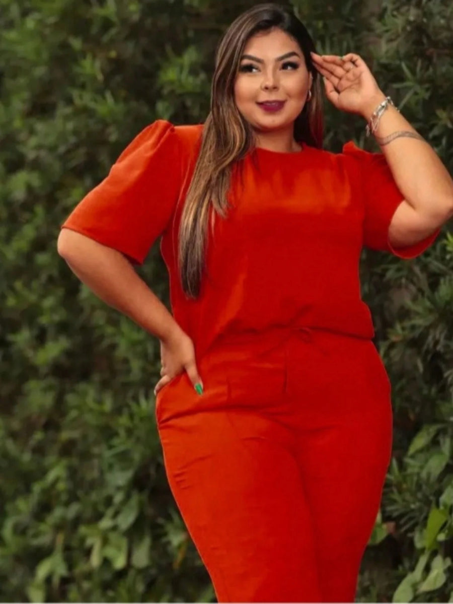 Vendedor IndicadoConjunto Feminino Plus Size Pantalona E Blusinha Premium Elegante
