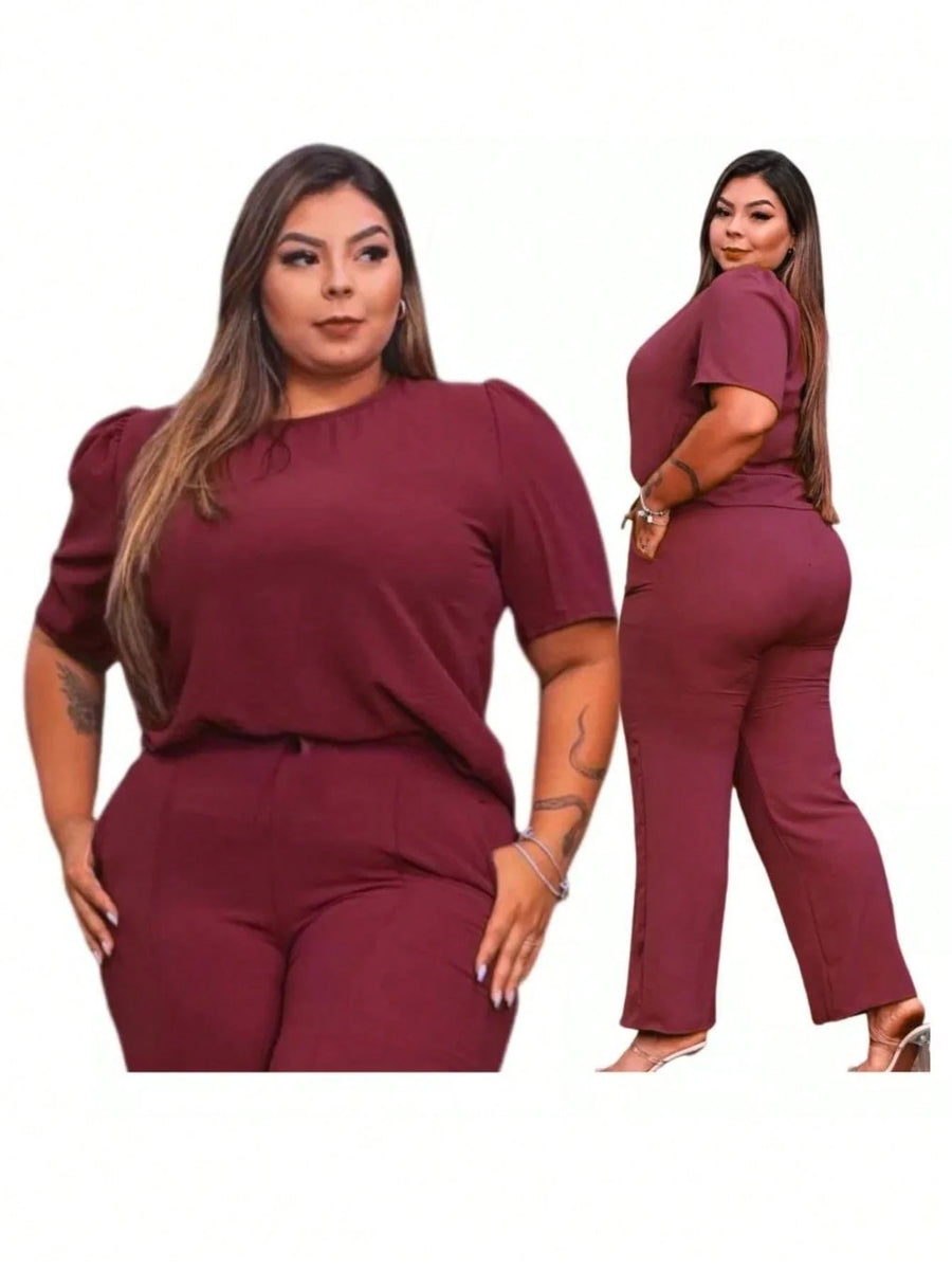 Vendedor IndicadoConjunto Feminino Plus Size Pantalona E Blusinha Premium Elegante