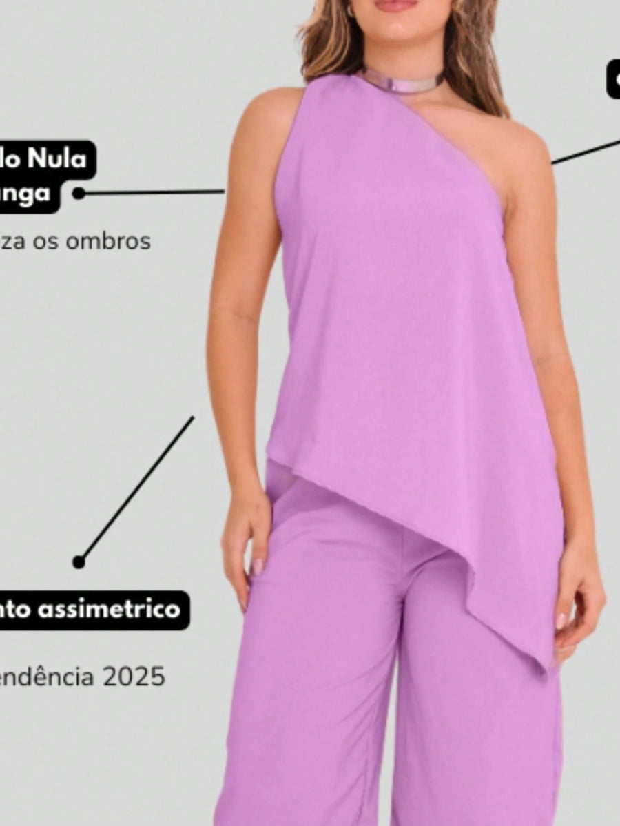 Vendedor IndicadoConjunto Tunica Feminina um Ombro Mula Manca