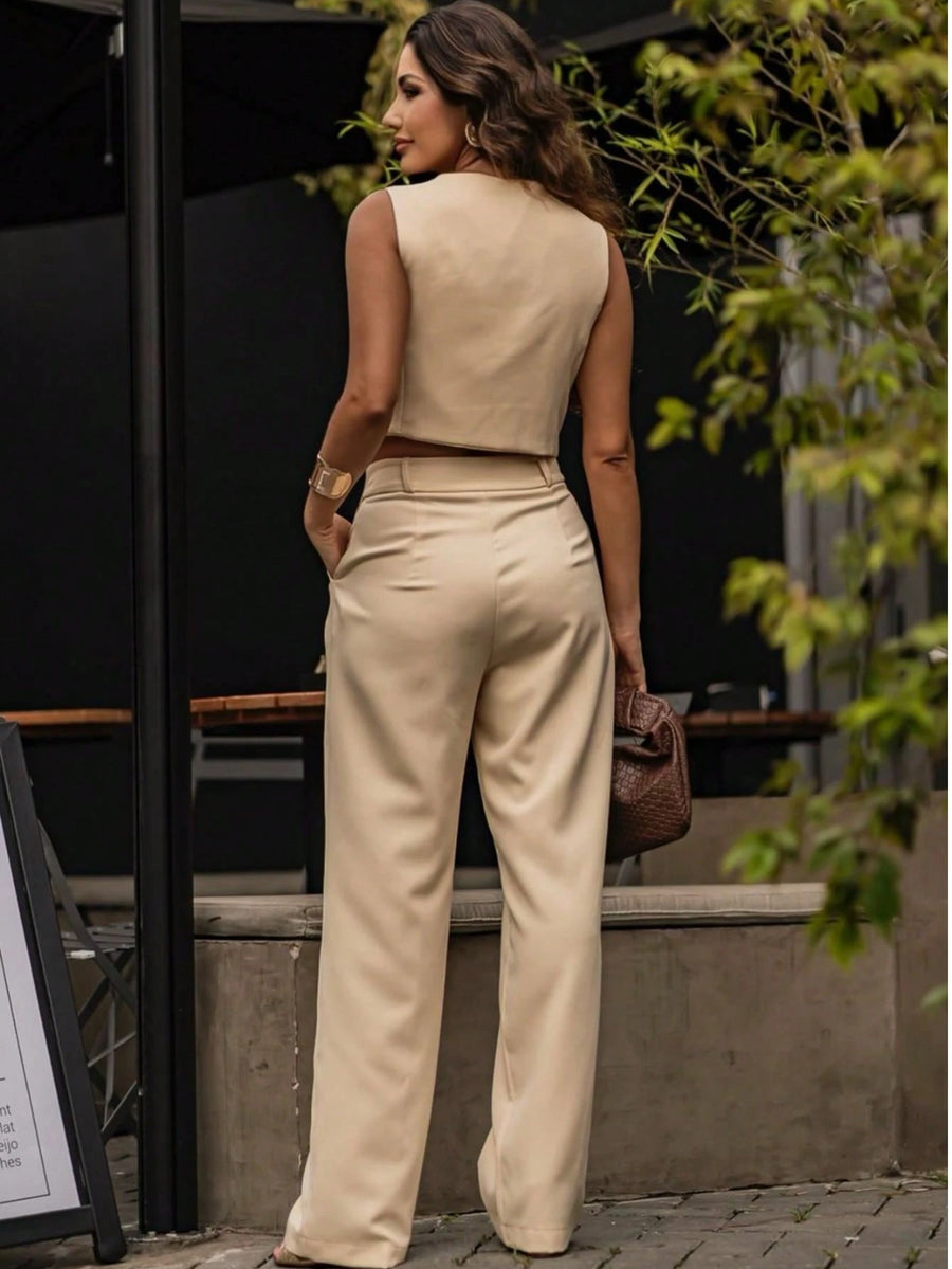 Vendedor IndicadoConjunto Alfaiataria Colete com calça Tendencia Moda Fashion