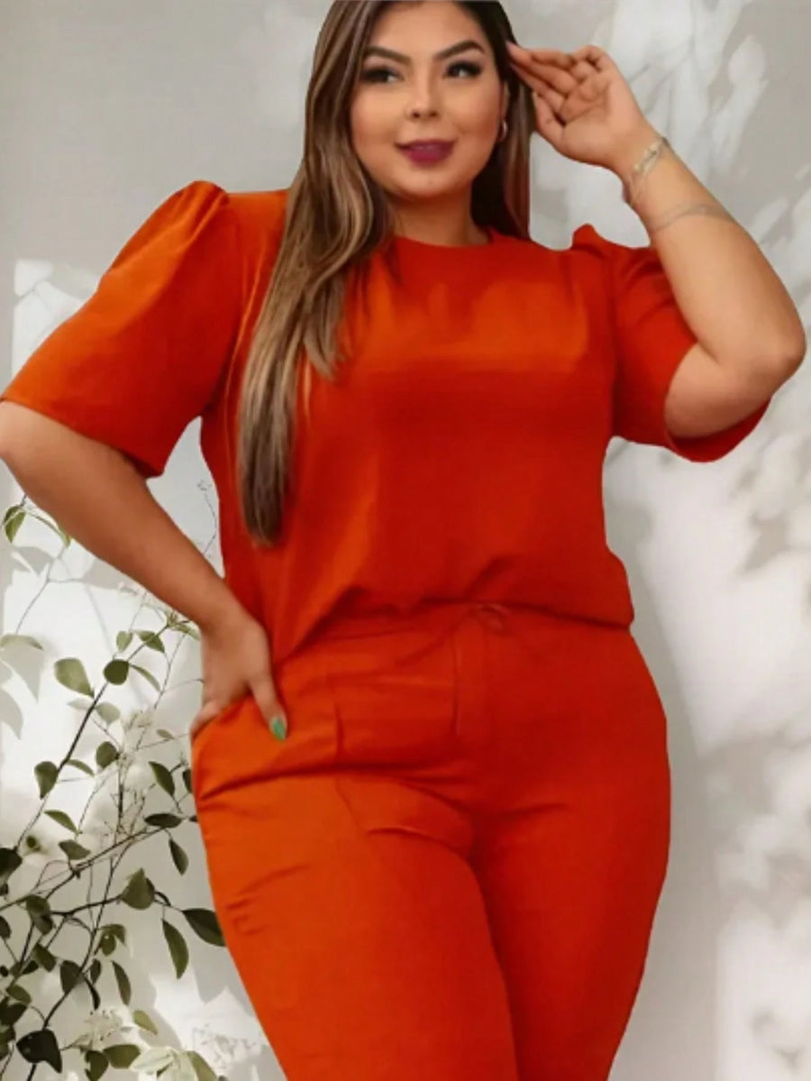 Vendedor IndicadoConjunto Feminino Plus Size Pantalona E Blusinha Premium Elegante
