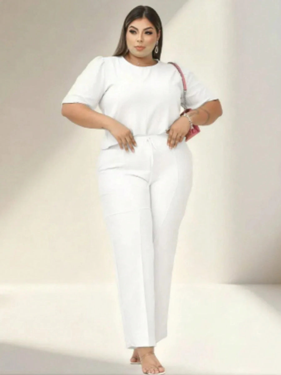 Vendedor IndicadoConjunto Feminino Plus Size Pantalona E Blusinha Premium Elegante