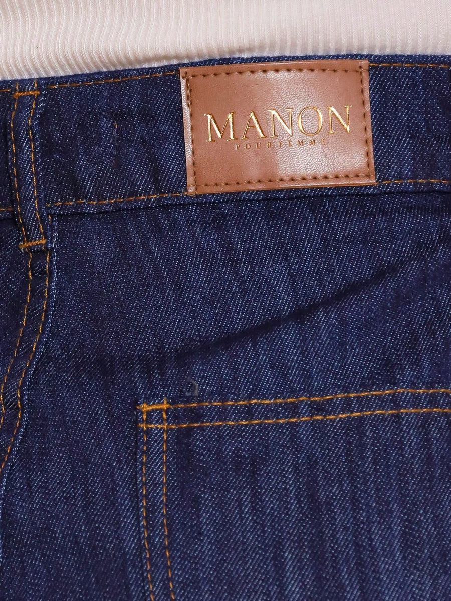 Vendedor Indicado
Calça Jeans Azul Escuro Pantalona Cintura Alta Feminina