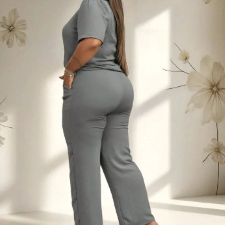 Vendedor IndicadoConjunto Feminino Plus Size Pantalona E Blusinha Premium Elegante