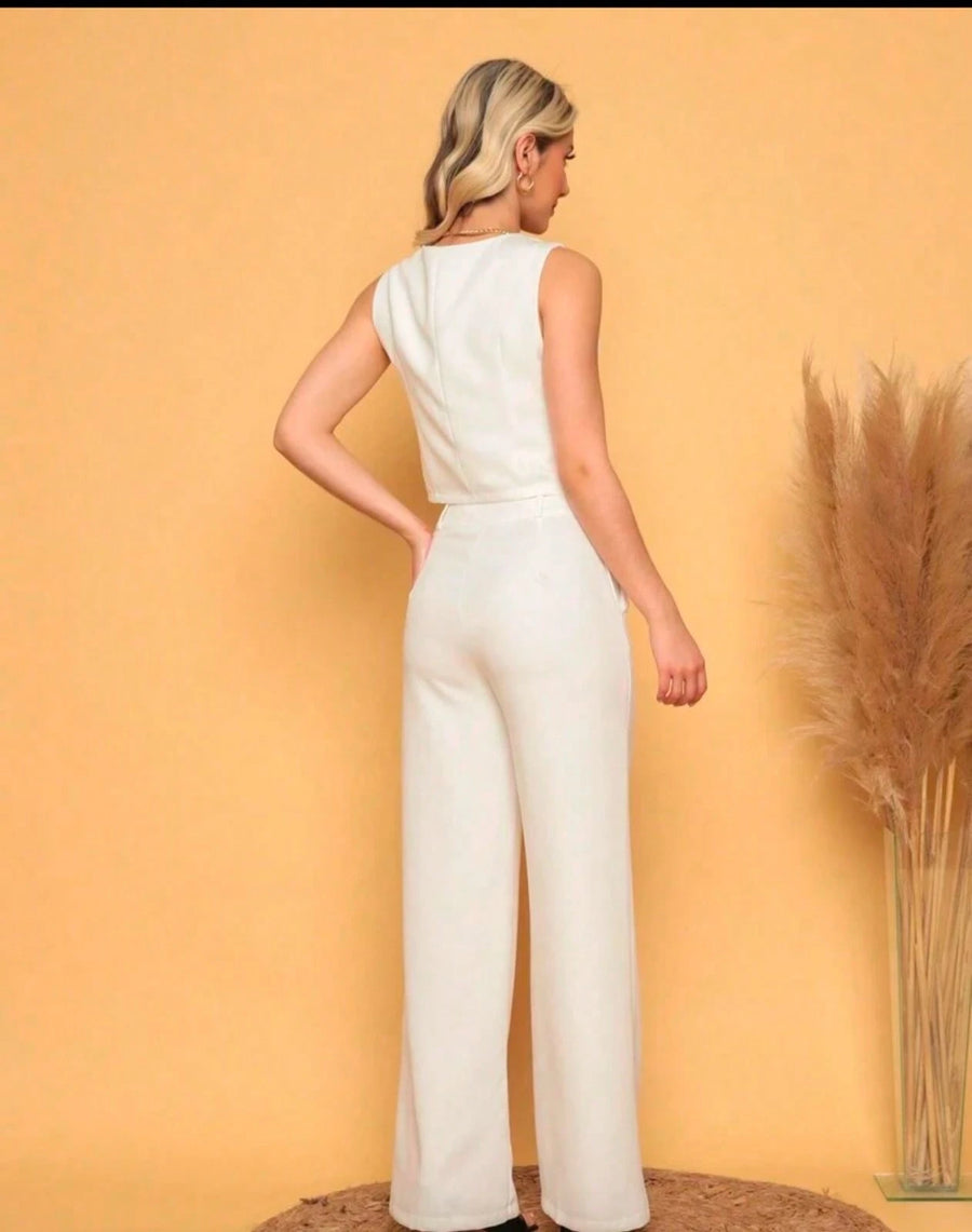 Vendedor IndicadoConjunto Alfaiataria Colete com calça Tendencia Moda Fashion