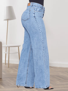 Vendedor Indicado
Calça Wide Leg Jeans Feminina Denim Levanta Bumbum Cós Alto tecido grosso Premium Lavagem Clara ou Grafite Perna Larga Marmorizada