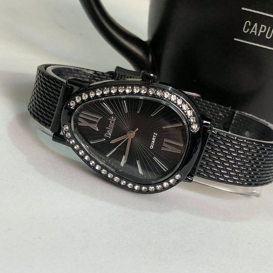 Relógio de Pulso Feminino Pulseira Elástica e plástico. Analógico Prata Rosas de ouro