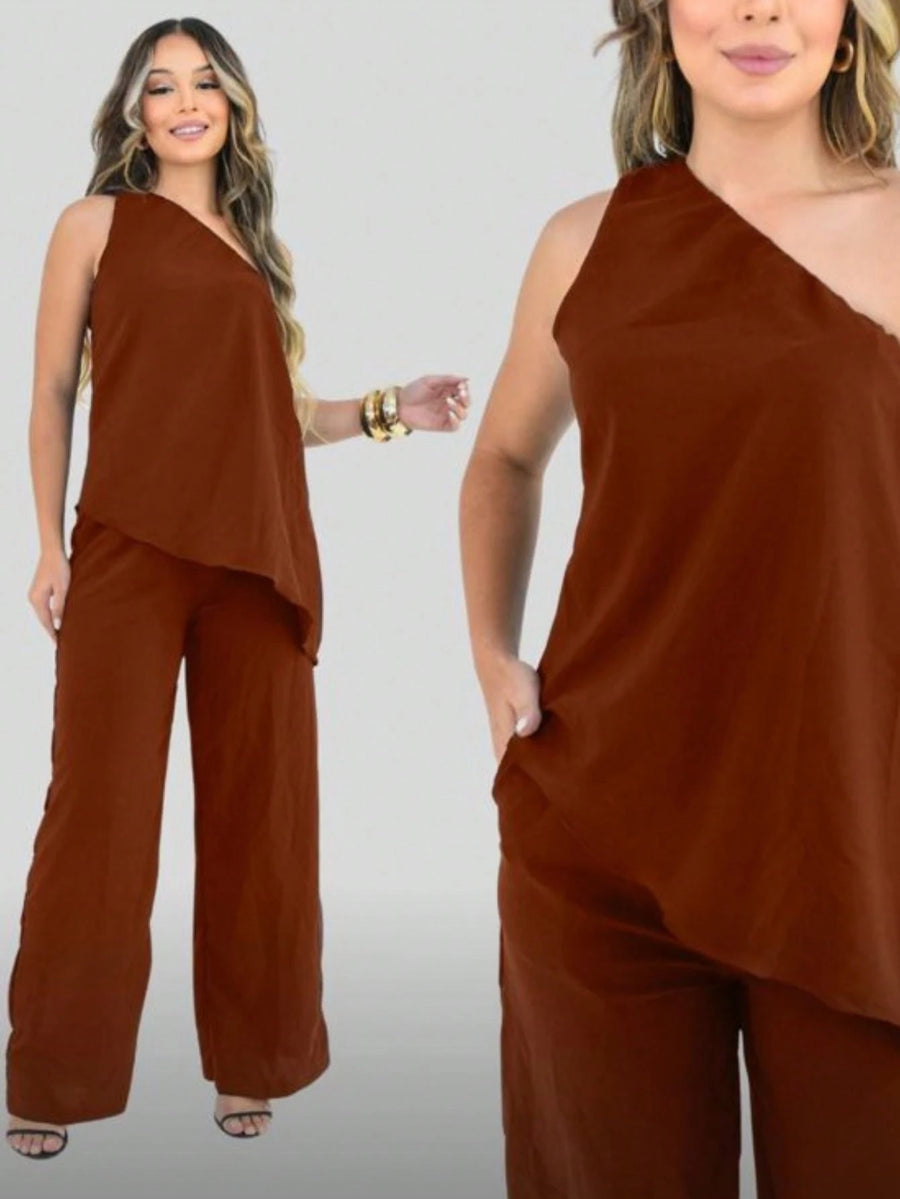 Vendedor IndicadoConjunto Tunica Feminina um Ombro Mula Manca