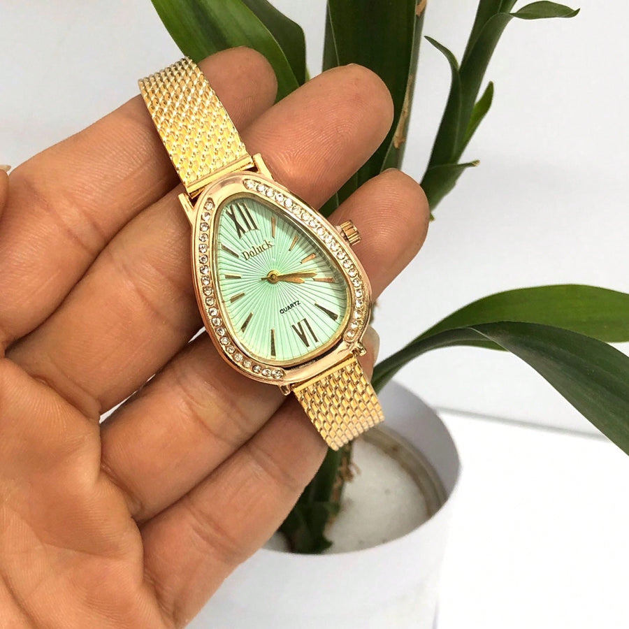 Relógio de Pulso Feminino Pulseira Elástica e plástico. Analógico Prata Rosas de ouro