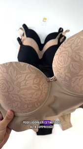 Cinta body Modeladora Feminina Redutora com bojo Empório Da Roupa