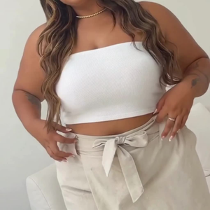 Shorts Saia Feminino Plus Size Linho Tamanho Grande