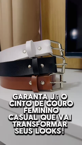 Cinto feminino de couro feminina social tendencia moda blogueira