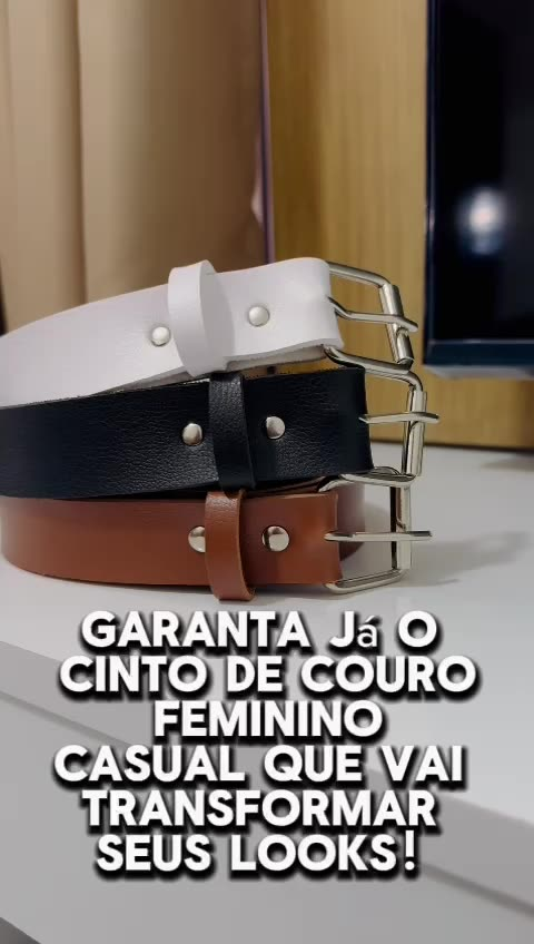 Cinto feminino de couro feminina social tendencia moda blogueira