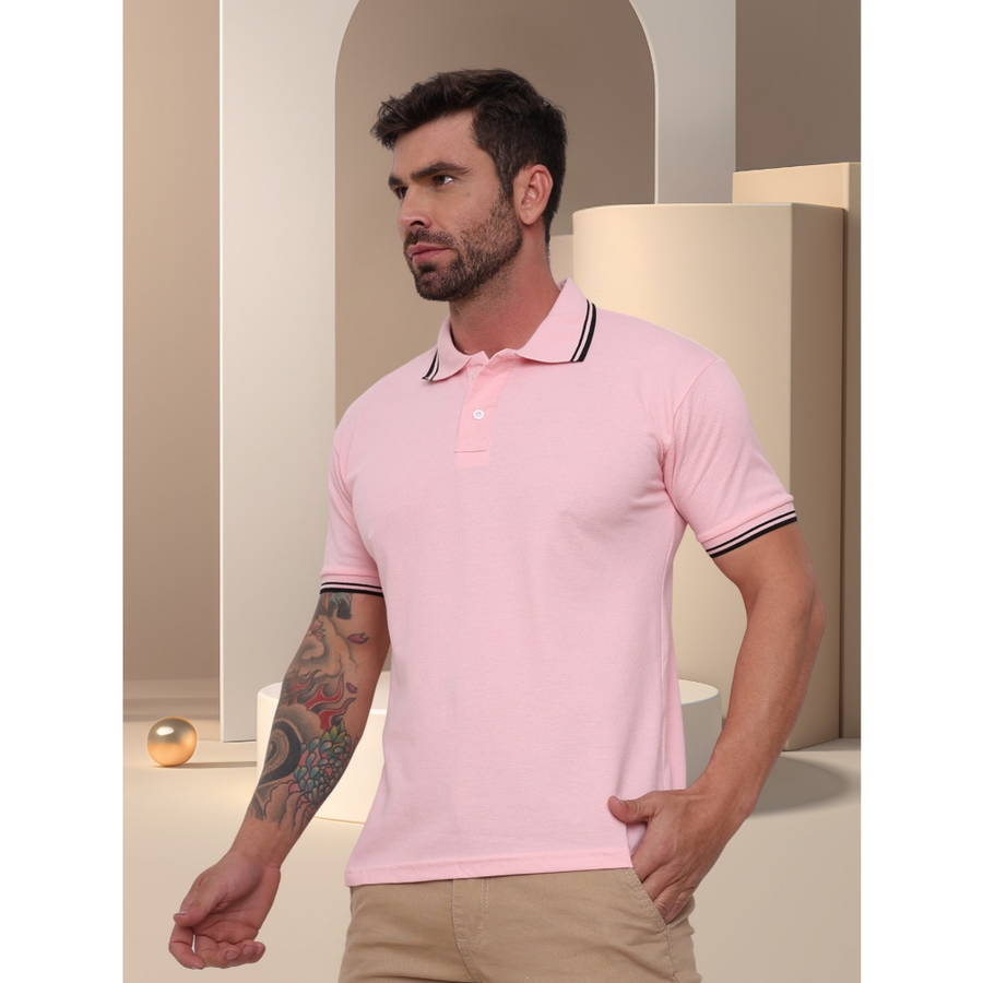 POLO Camisa Gola Masculina Camiseta de AlgodãoRoupas casuais de escritório-moda clássica
