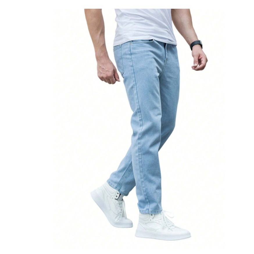 Kit com 3 Calças Jeans Masculina Premium Skinny Corte tradicional Basico com Lycra Lavagem Clara Escura ou Preta