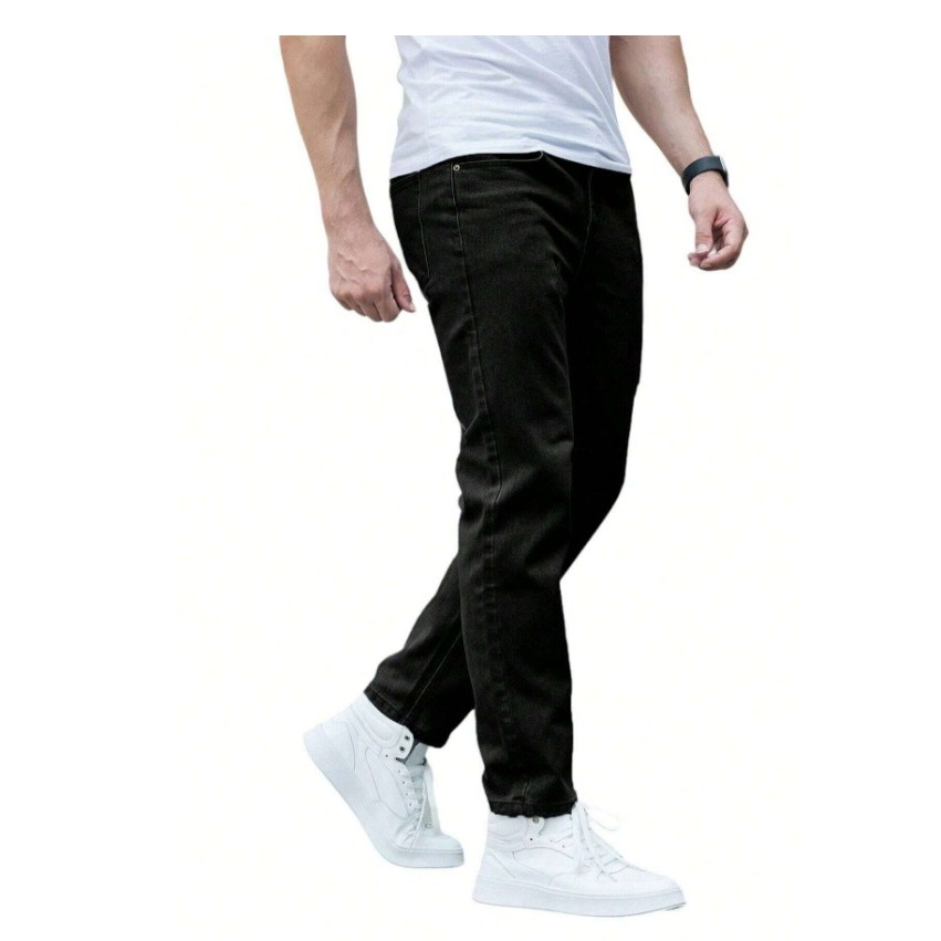 Kit com 3 Calças Jeans Masculina Premium Skinny Corte tradicional Basico com Lycra Lavagem Clara Escura ou Preta