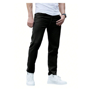 Kit com 3 Calças Jeans Masculina Premium Skinny Corte tradicional Basico com Lycra Lavagem Clara Escura ou Preta