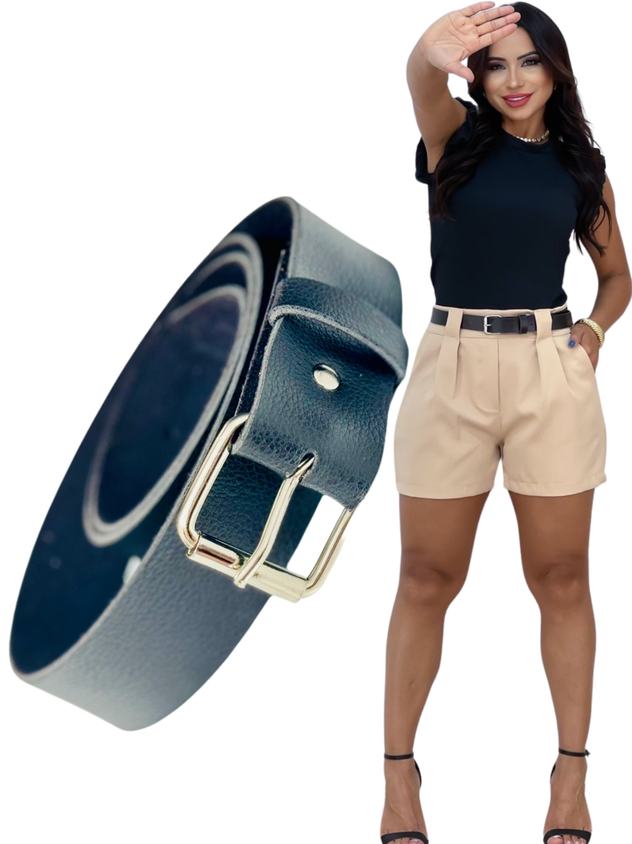Cinto feminino de couro feminina social tendencia moda blogueira