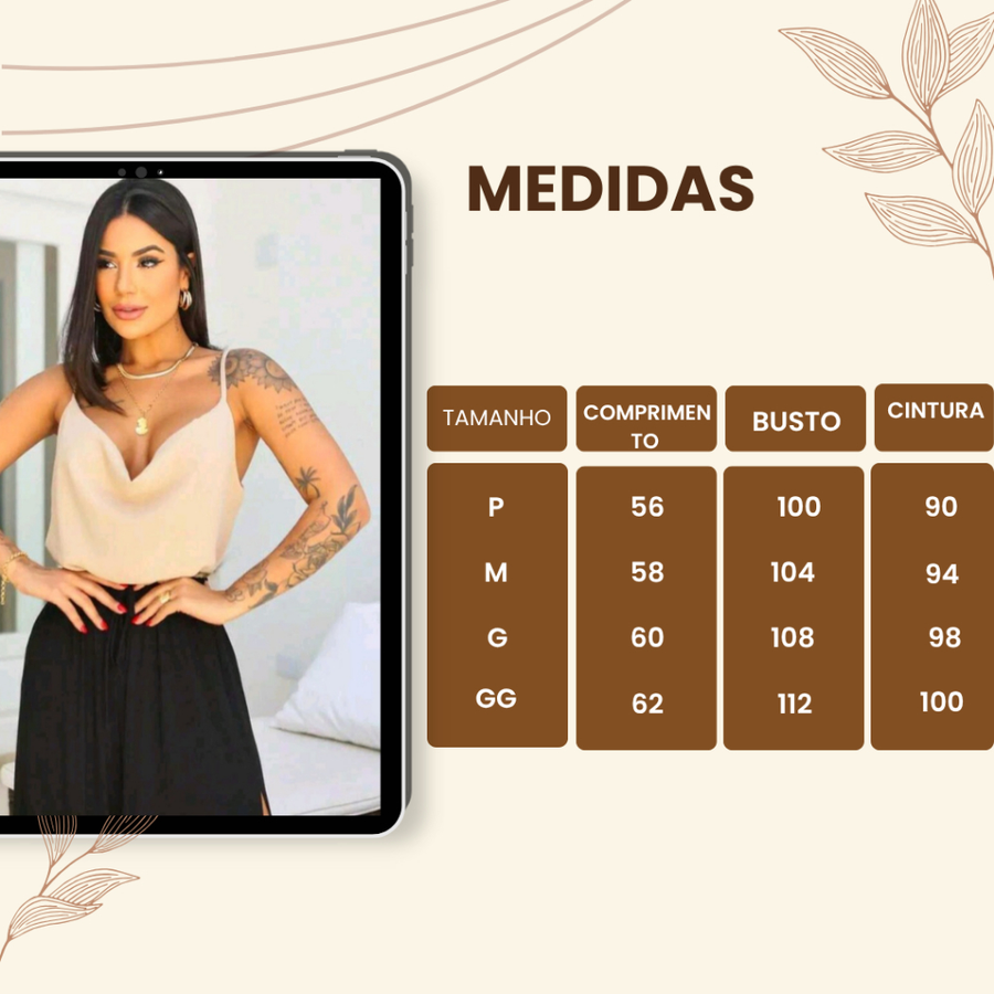 Blusa Feminina Regata Gola Boba Elegante Alça Regulavel